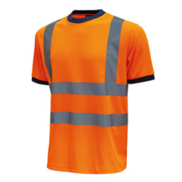 Pack 3 T-shirt alta visibilita' Tg L arancio fluo Mist U-Power