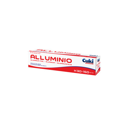 Roll alluminio H300mm x 150mt in astuccio con seghetto Cuki Professional