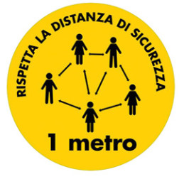 ** END ** ** END ** end* Vetrofania Ø30cm "RISPETTA LA DISTANZA DI SICUREZZA"