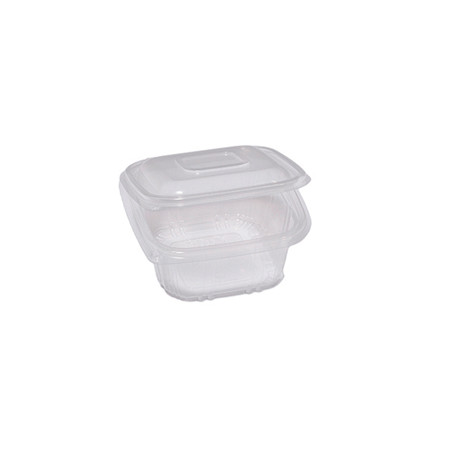 Pack 50 contenitori in PP con coperchio incernierato 12x12cm Cuki