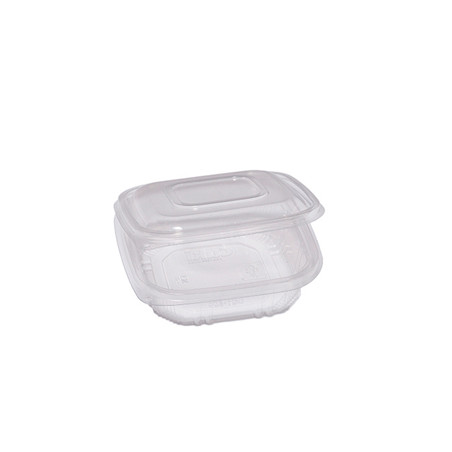 Pack 50 contenitori in PP con coperchio incernierato 15,5x15,5cm H3,7cm Cuki