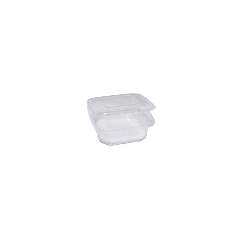 Pack 50 contenitori in PP con coperchio incernierato 21,5x21,5cm Cuki