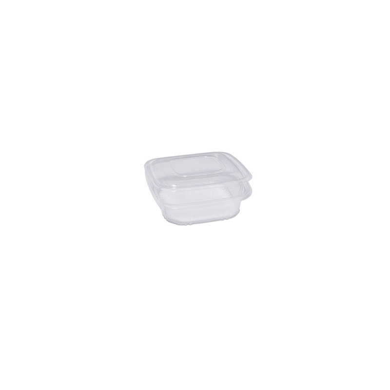 Pack 50 contenitori in PP con coperchio incernierato 18,5x18,5cm H5,2cm Cuki