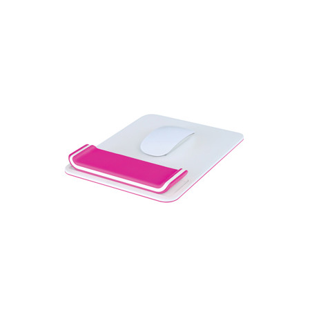 ** END ** ** END ** end* tappetino mouse con poggiapolsi Ergo WOW bianco/fucsia - Leitz