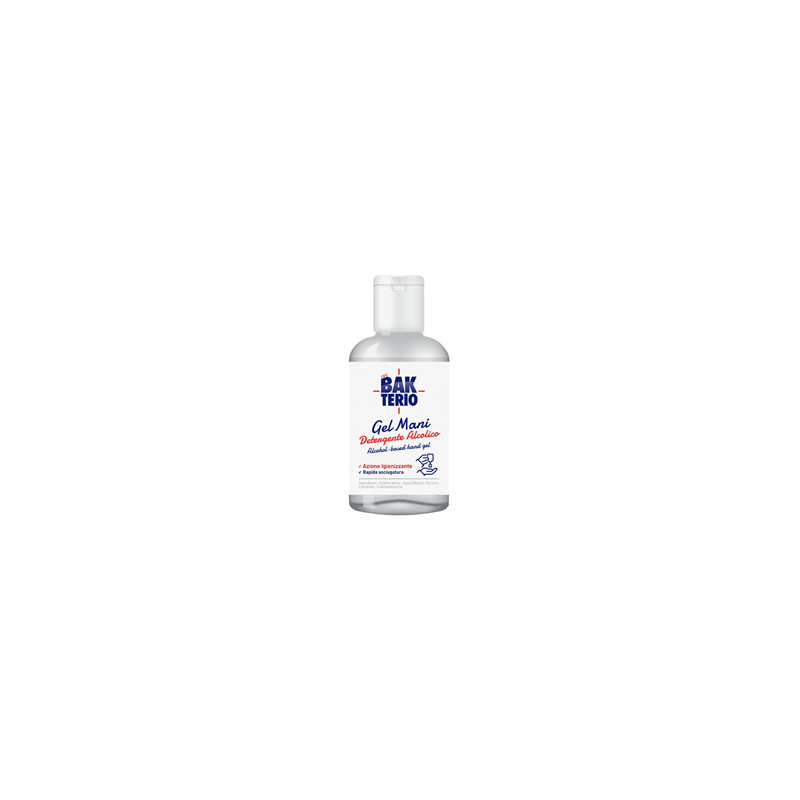 Gel detergente mani alcolico 77 60ml Bakterio