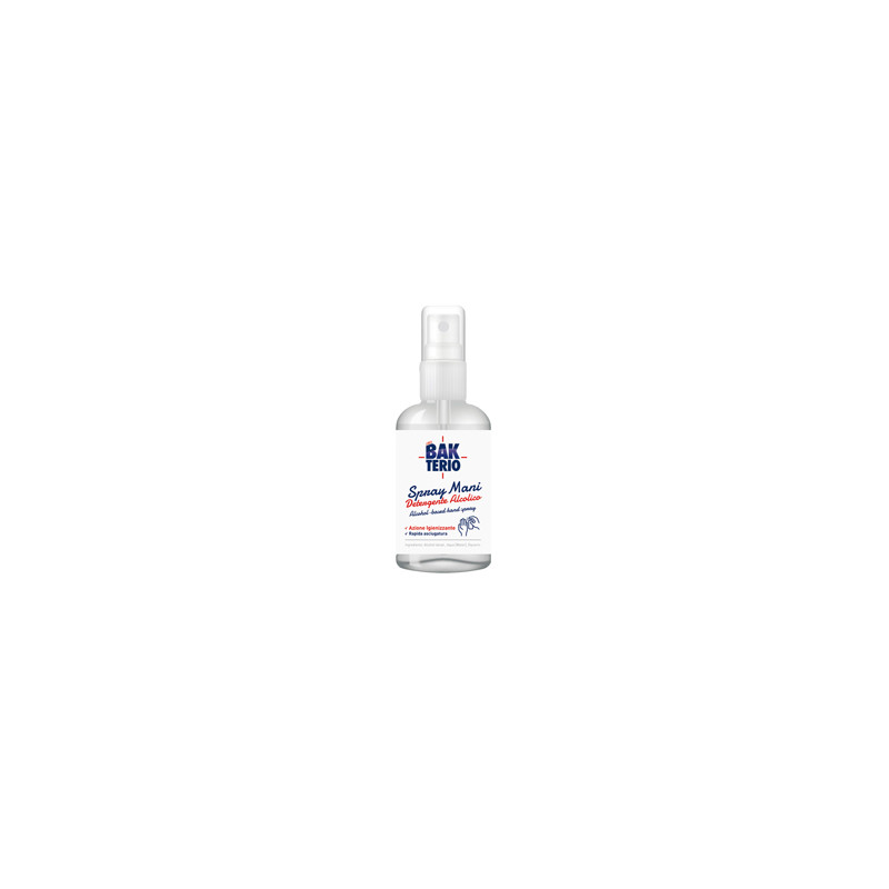 Spray detergente mani alcolico 77 60ml Bakterio