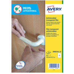 ** END ** ** END ** end* Adesivo antimicrobico in poliestere trasp. 10fg A4 199,6x143,5mm (2et/fg)
