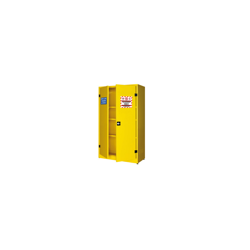 Armadio di sicurezza per liquidi infiammabili 107,5x50x18cm giallo