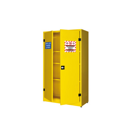 Armadio di sicurezza per liquidi infiammabili 107,5x50x18cm giallo