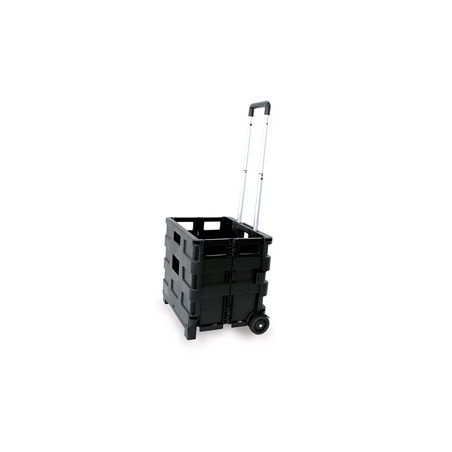 Carrello pieghevole con cassa in plastica portata max 25kg