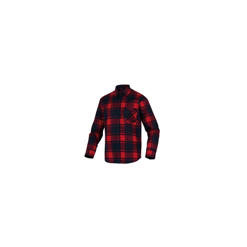 Camicia da lavoro Ruby in flanella di cotone Tg. M rosso nero