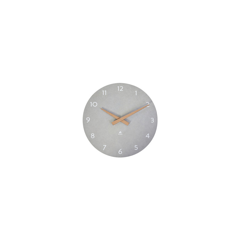 Orologio da parete Ø30cm grigio chiaro/legno HorMilena