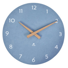 Orologio da parete Ø30cm blu chiaro/legno HorMilena