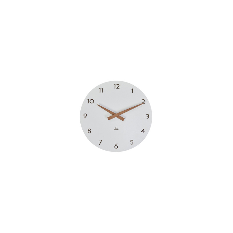 Orologio da parete Ø30cm bianco/legno HorMilena