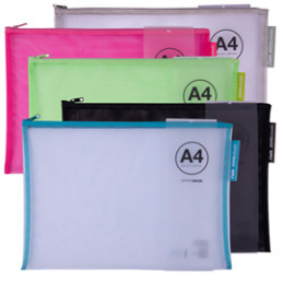 ** END ** ** END ** end* Astuccio zip in nylon 35,5x25,5cm colori assortiti Apli