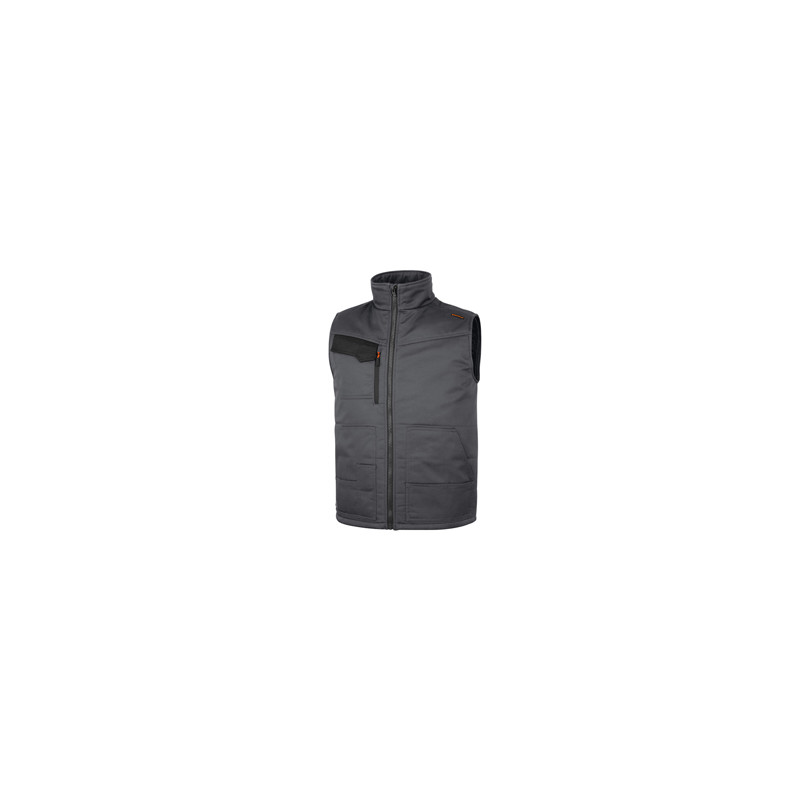 Gilet Multitasche STOCKTON3 Tg. M grigio/arancio