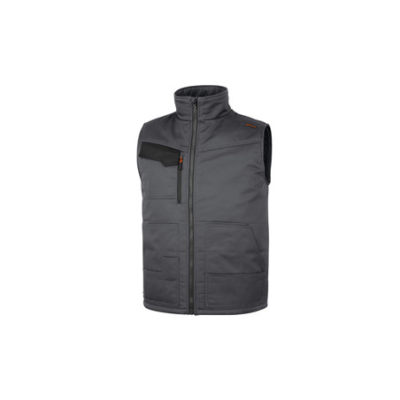 Gilet Multitasche STOCKTON3 Tg. XL grigio/arancio