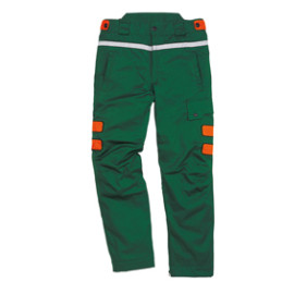 ** END ** ** END ** end* Pantalone per boscaiolo Meleze3 Tg. M verde/arancio