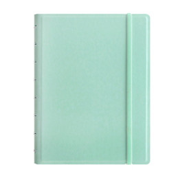 Notebook f.to A5 a righe 56 pag. verde pastello similpelle Filofax