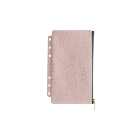 Pochette c/zip per organiser A5 e Personal Confetti rosa Filofax