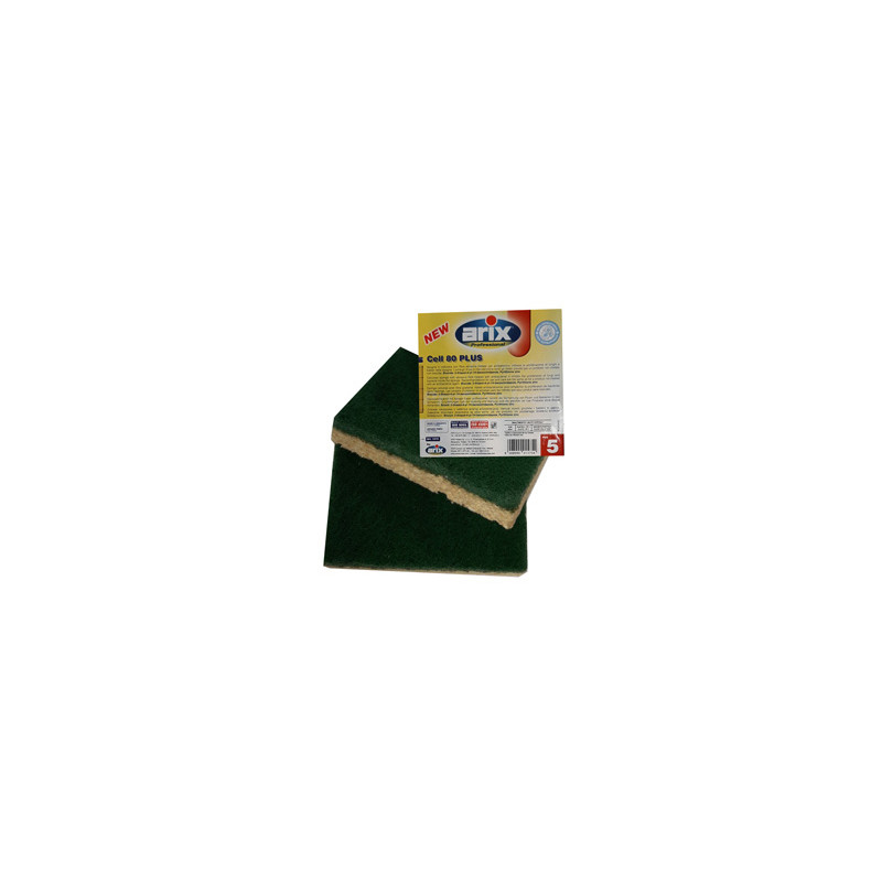 Conf 5 spugne abrasive antibatteriche Cell 80 Plus