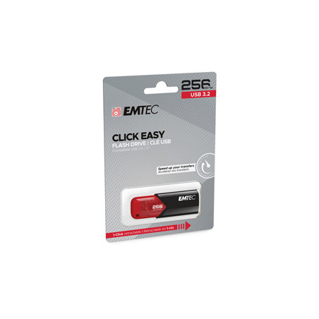 Emtec Memoria USB B110 USB3.2 Clickeasy 256GB rossa