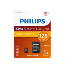 PHILIPS MICRO SDXC CARD 128GB CLASS 10 INCL. ADAPTER