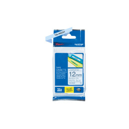 Nastro Brother Laminato pastello da 12 mm scritta nera su fondo blu (4m)