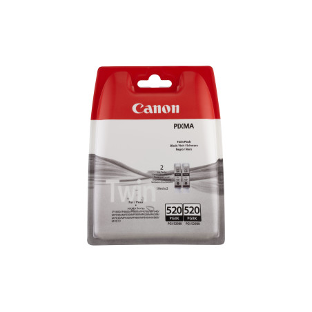 CARTUCCIA CANON PGI-520BK NERO TWIN PACK