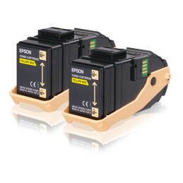 TONER CARTRIDGE ACUBRITE GIALLO (S050602), IN CONFEZIONE DOPPIA