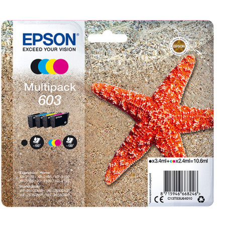 Cartucce di inchiostro Epson Multipack BK C M Y serie 603 Stella Marina