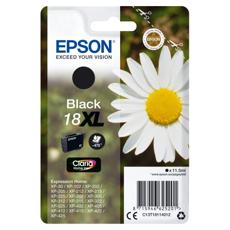 CARTUCCIA NERO(A PIGMENTI) EPSON CLARIA HOME SERIE 18XL MARGHERITA IN CONF. BLIS