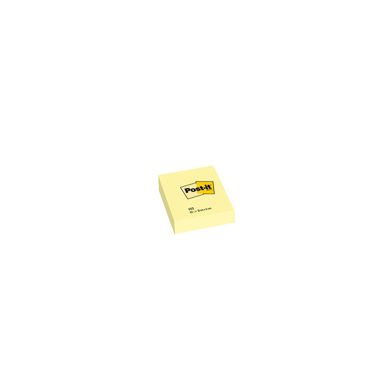 BLOC. 100fg Post-it® Giallo Canary™ 38x51mm 653