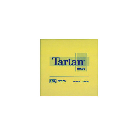 BLOC. TARTAN™ 7676 GIALLO 76X76MM 100FG 63GR