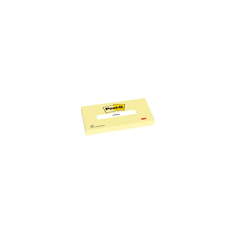 BLOC. 100fg Post-it® Giallo Canary™ 76x102mm 657