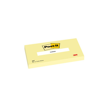 BLOC. 100fg Post-it® Giallo Canary™ 76x102mm 657