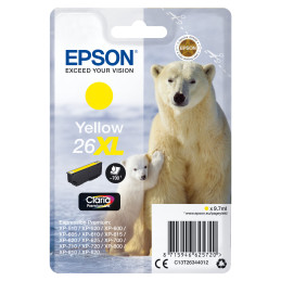 CARTUCCIA GIALLO EPSON CLARIA PREMIUM, SERIE 26XL ORSO POLARE, IN BLISTER