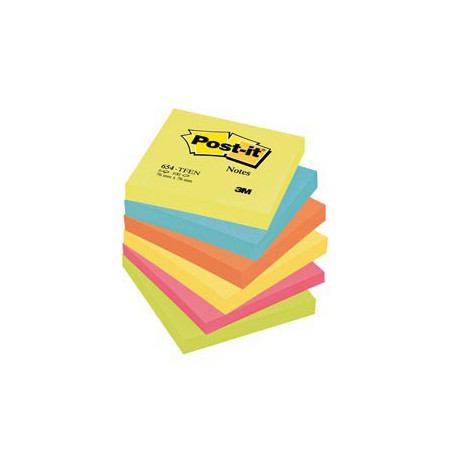 BLOC. 100foglietti Post-it® 76x76mm 654-TFEN ENERGY 72GR ASSORTITO