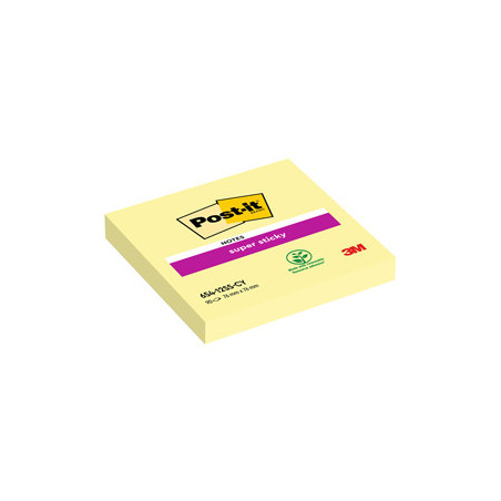 BLOC. 90foglietti Post-it® Super Sticky Giallo Canary™ 76x76mm 654-12SS-CY