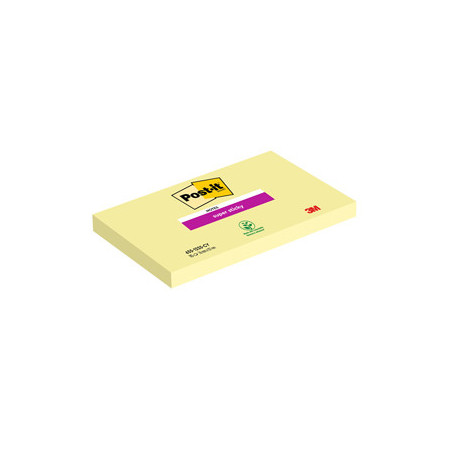 BLOC. 90foglietti Post-it® SuperSticky Giallo Canary™ 76x127mm 655-12SS-CY