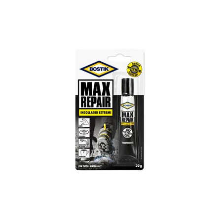 ADESIVO UNIVERSALE 20GR BOSTIK MAX REPAIR TRASPARENTE