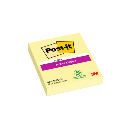 BLOC. 90foglietti Post-it® Super Sticky Giallo Canary™ 47.6x76mm 656-12SS-CY-EU