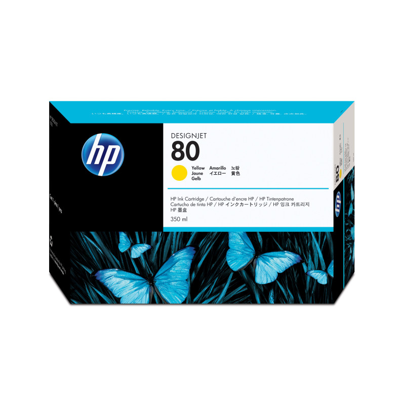 ** END ** ** END ** end* CARTUCCIA A GETTO D'INK HP N.80 GIALLO 350ML