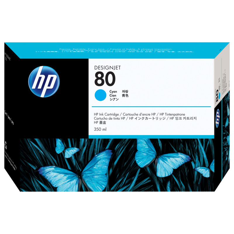 ** END ** ** END ** end* CARTUCCIA A GETTO D'INK HP N.80 CIANO 350ML