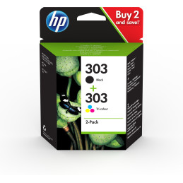 CONFEZIONE HP 303 CARTUCCIA COMBO 2-PACK NERO E COLORE