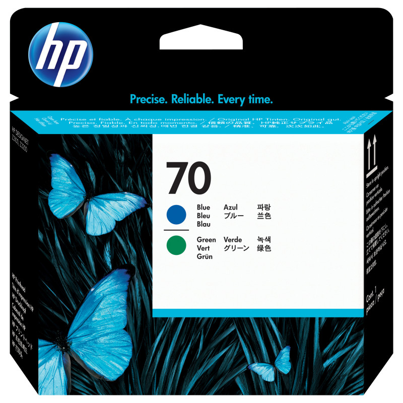 TESTINA DI STAMPA HP 70 AZZURRO E VERDE