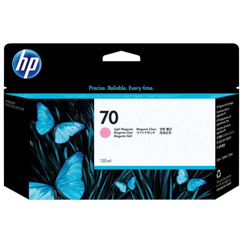 CARTUCCIA D'INK HP 70 MAGENTA CHIARO CON INK HP VIVERA