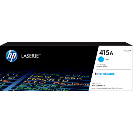 Cartuccia toner Ciano 415A per HP Color LaserJet Pro M 454 Series  Pro M 454 dn