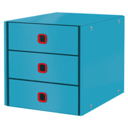 Cassettiera 3 cassetti ClickStore blu Cosy Leitz