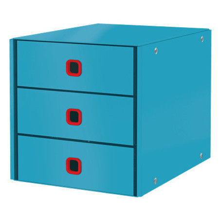 Cassettiera 3 cassetti ClickStore blu Cosy Leitz